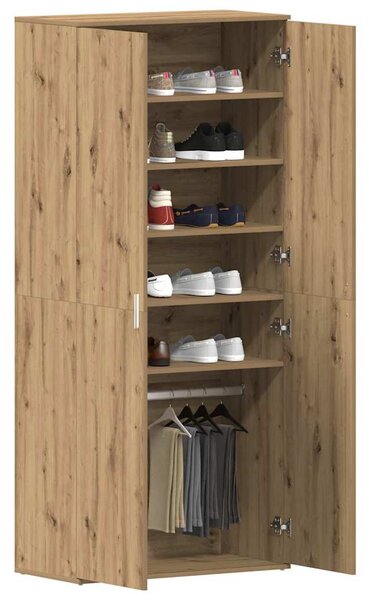 Skříň na obuv 80 x 39 x 178 cm Kompozitní dřevo Artisanový dub 3333874