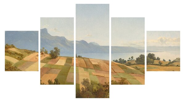 Obraz - Alexandre Calame, Swiss Landscape, reprodukce (125x70 cm)