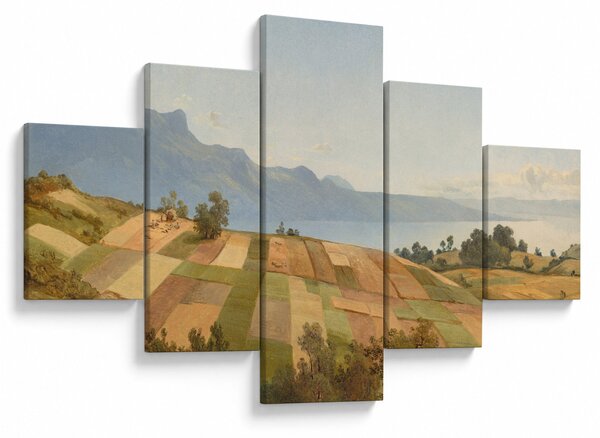 Obraz - Alexandre Calame, Swiss Landscape, reprodukce (125x70 cm)