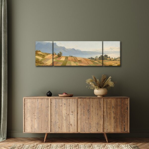 Obraz - Alexandre Calame, Swiss Landscape, reprodukce (170x50 cm)