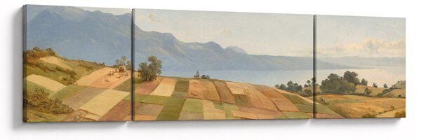 Obraz - Alexandre Calame, Swiss Landscape, reprodukce (170x50 cm)