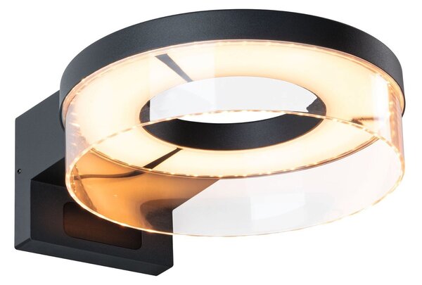 P 93113 LED venkovní nástěnné svítidlo Smart Home Zigbee 3.0 Capea pohybové čidlo neláká hmyz IP44 231mm CCT 12,5W 230V antracit hliník - PAULMANN