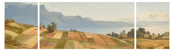 Obraz - Alexandre Calame, Swiss Landscape, reprodukce (170x50 cm)