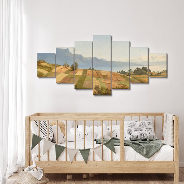 Obraz - Alexandre Calame, Swiss Landscape, reprodukce (210x100 cm)