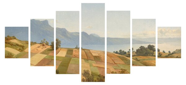 Obraz - Alexandre Calame, Swiss Landscape, reprodukce (210x100 cm)