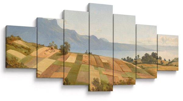 Obraz - Alexandre Calame, Swiss Landscape, reprodukce (210x100 cm)
