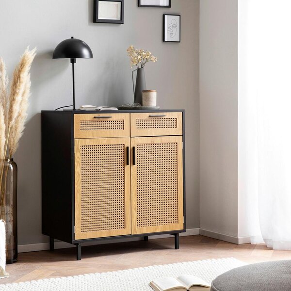 Široká komoda černá