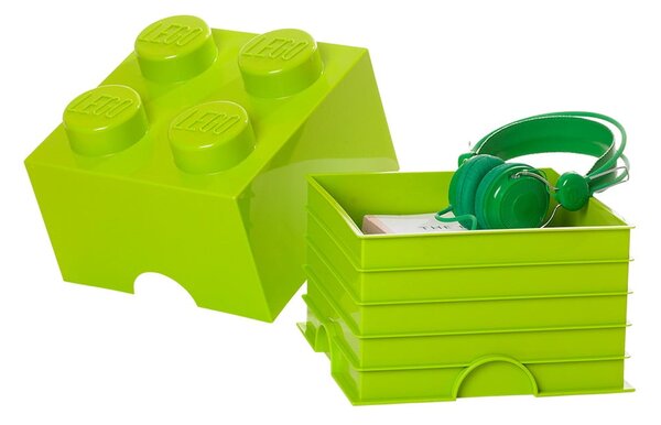 Limetkově zelený úložný box čtverec LEGO®