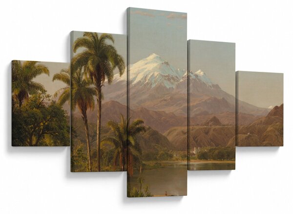 Obraz - Frederic Edwin Church, Tamaca Palms, reprodukce (125x70 cm)