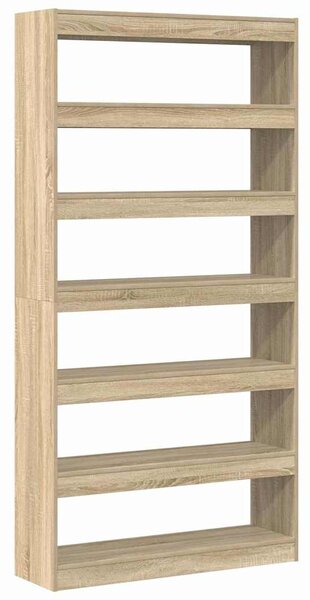 Knihovna 6 úrovní 100 x 30 x 198 cm Kompozitní dřevo Sonoma dub 3333926