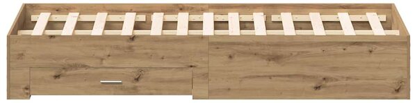 Rám postele Artisanový dub 180 x 200 cm Kompozitní dřevo 3333961