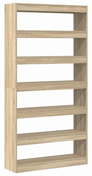 Knihovna 6 úrovní 100 x 30 x 198 cm Kompozitní dřevo Sonoma dub 3333926
