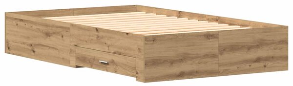 Rám postele Artisanový dub 120 x 190 cm Kompozitní dřevo 3333979