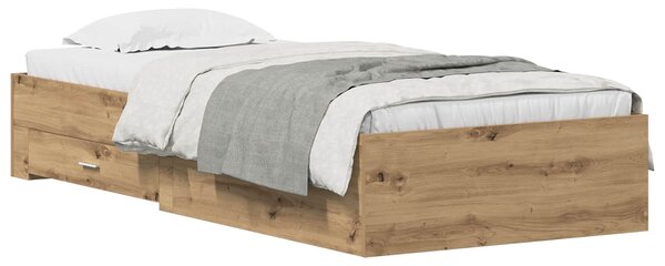 Rám postele Artisanový dub 90 x 190 cm Kompozitní dřevo 3333991