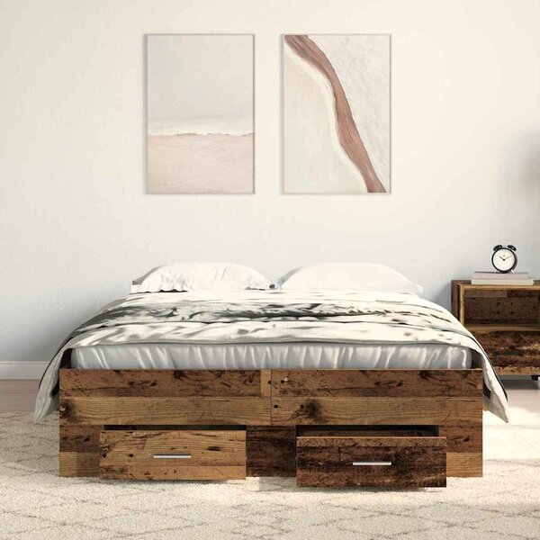 Rám postele Staré dřevo 120 x 190 cm Kompozitní dřevo 3333978