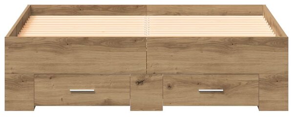 Rám postele Artisanový dub 120 x 190 cm Kompozitní dřevo 3333979