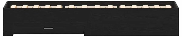 Rám postele se zásuvkou Černý dub 90 x 190 cm Kompozitní dřevo 3333992