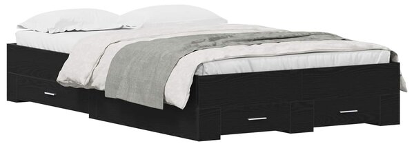 Rám postele se zásuvkou Černý dub 120 x 190 cm Kompozitní dřevo 3333980