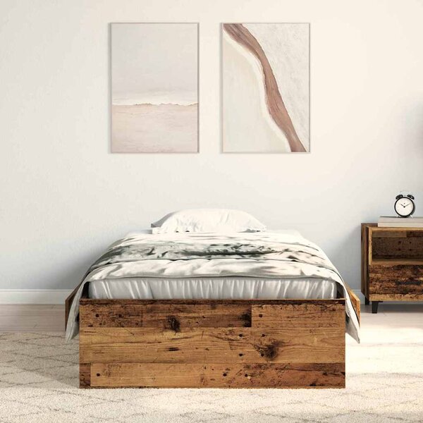 Rám postele Staré dřevo 100 x 200 cm Kompozitní dřevo 3333981