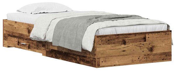 Rám postele Staré dřevo 100 x 200 cm Kompozitní dřevo 3333981
