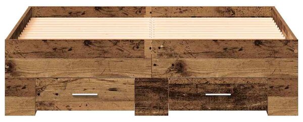Rám postele Staré dřevo 120 x 190 cm Kompozitní dřevo 3333978