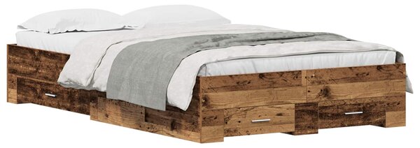 Rám postele Staré dřevo 120 x 190 cm Kompozitní dřevo 3333978