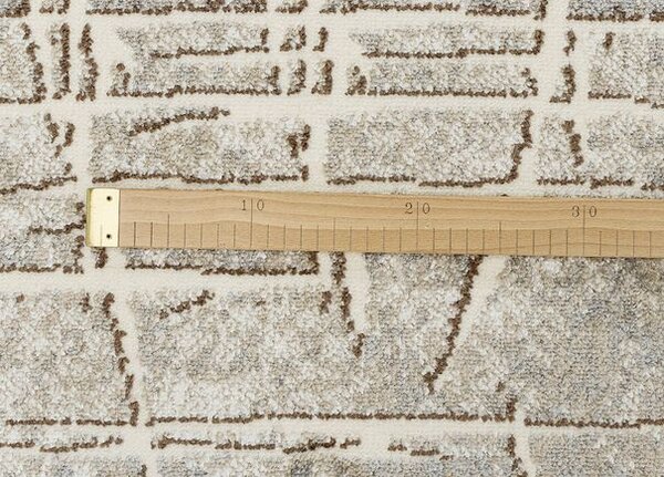 Breno Metrážový koberec VICTORIA 8007 - 0444 abstraktní šedobéžový, šíře 300 cm
