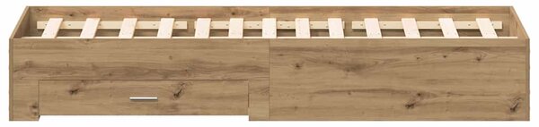 Rám postele Artisanový dub 135 x 190 cm Kompozitní dřevo 3333976