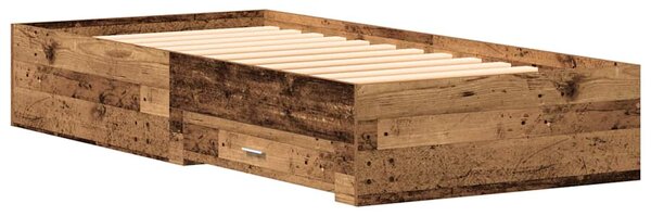 Rám postele Staré dřevo 100 x 200 cm Kompozitní dřevo 3333981
