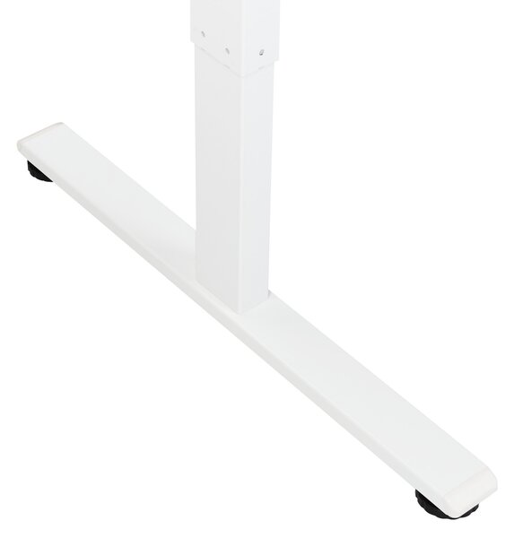 Elektricky nastavitelný rohový psací stůl DESTINES Bílá 160 cm 109 cm Pravá