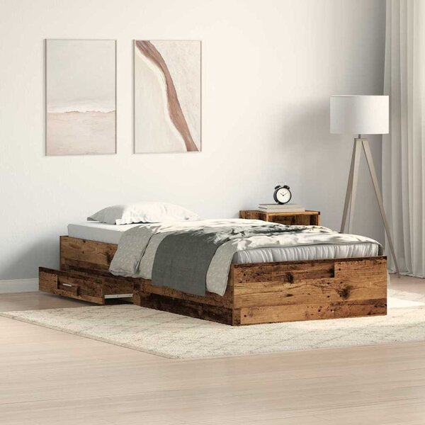 Rám postele Staré dřevo 100 x 200 cm Kompozitní dřevo 3333981