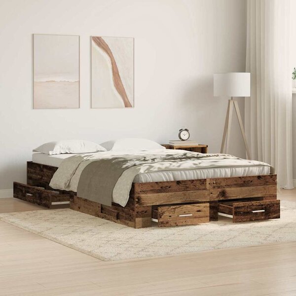 Rám postele Staré dřevo 120 x 190 cm Kompozitní dřevo 3333978