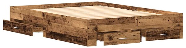 Rám postele Staré dřevo 135 x 190 cm Kompozitní dřevo 3333975