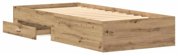Rám postele Artisanový dub 90 x 190 cm Kompozitní dřevo 3333991