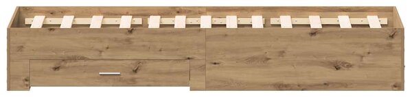 Rám postele Artisanový dub 120 x 190 cm Kompozitní dřevo 3333979