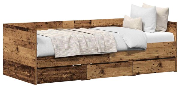 Daybed se zásuvkou Staré dřevo 90 x 200 cm Kompozitní dřevo 3333993