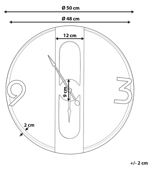 Nástěnné hodiny MULHOUSE 50 cm Hnědá