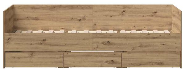Daybed se zásuvkou Artisanový dub 90 x 200 cm Kompozitní dřevo 3333994