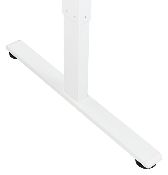 Elektricky nastavitelný rohový psací stůl DESTINES Černá/Bílá 160 cm 109 cm Pravá