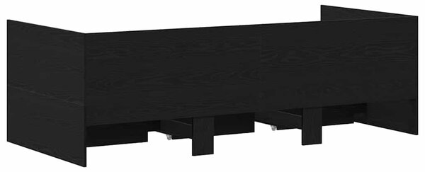 Daybed se zásuvkou Černý dub 90 x 200 cm Kompozitní dřevo 3333995