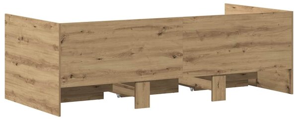 Daybed se zásuvkou Artisanový dub 90 x 200 cm Kompozitní dřevo 3333994