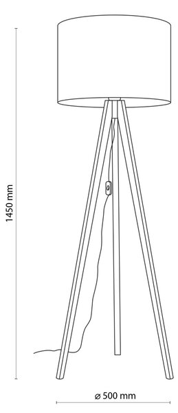 Podlahová lampa TK 16018 GRAND tm.dřevo béžová