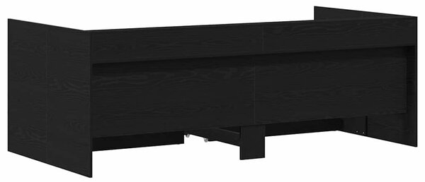 Daybed se zásuvkou Černý dub 75 x 190 cm Kompozitní dřevo 3334007