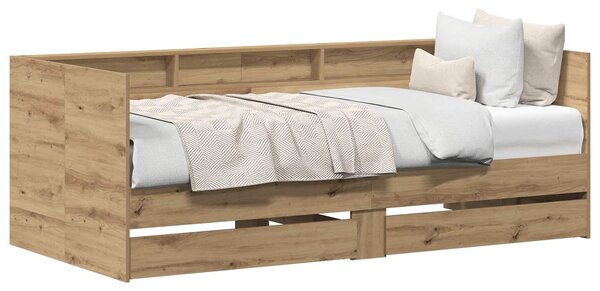 Daybed se zásuvkou Artisanový dub 75 x 190 cm Kompozitní dřevo 3334006