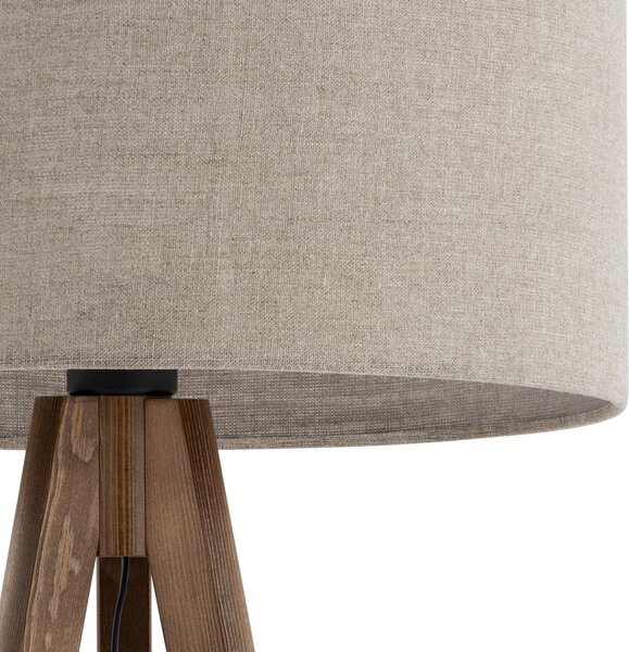 Podlahová lampa TK 16018 GRAND tm.dřevo béžová