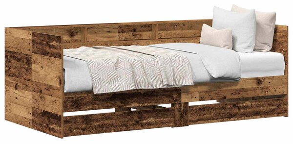 Daybed se zásuvkou Staré dřevo 75 x 190 cm Kompozitní dřevo 3334005