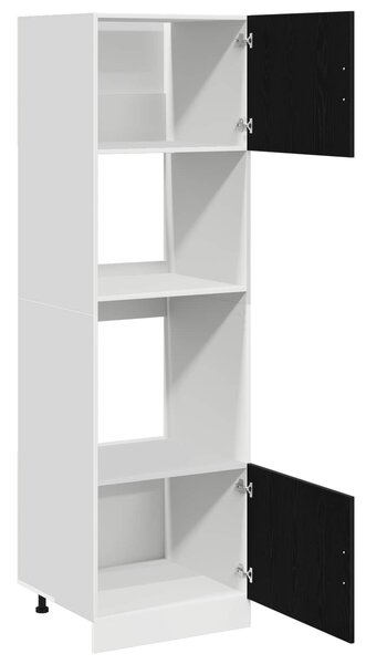 Závěsná skříňka Černý dub 60 x 57 x 207 cm Kompozitní dřevo 3334018