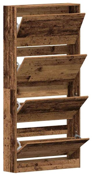 Skříň na obuv 80 x 21 x 163,5 cm Kompozitní dřevo Staré dřevo 3334025