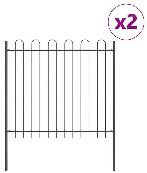 Zahradní plot BOXTEL 2 ks 3,4 x 1,5 m Práškově lakovaná ocel 3334037