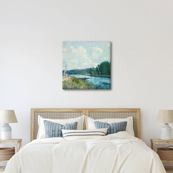 Obraz - Alfred Sisley, The Banks of the Oise, reprodukce (30x30 cm)